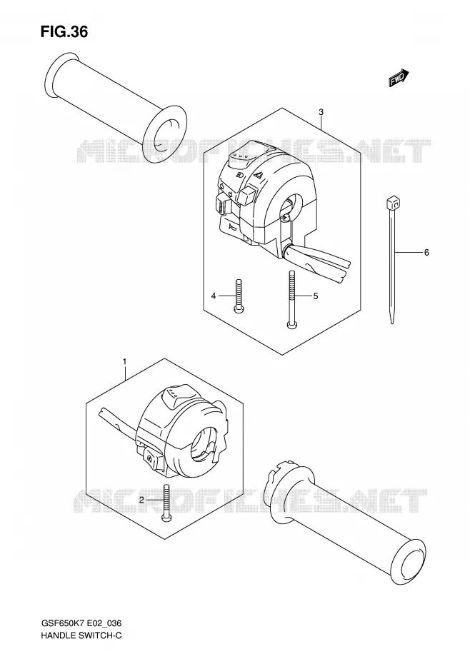 SWITCHES Suzuki MOTO 650 BANDIT 2008  GSF650SK8(E2)
