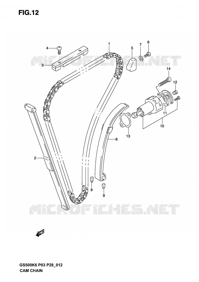 TIMING Suzuki MOTO 500 GS-F 2006  GS500FK6(P3)