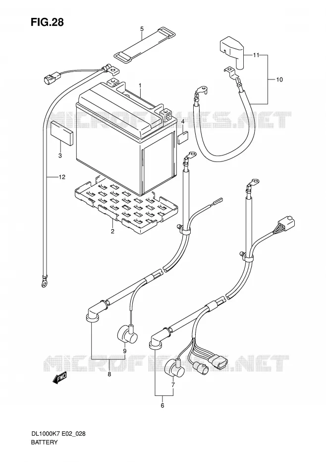 BATTERY Suzuki MOTO 1000 V-STROM 2010  DL1000L0(P37)