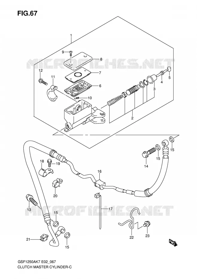 CLUTCH MASTER CYLINDER (SEE NOTE) Suzuki MOTO 1250 BANDIT-N 2009  GSF1250K9(E2)