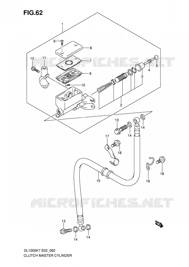 CLUTCH MASTER CYLINDER Suzuki MOTO 1000 V-STROM 2008  DL1000K8(E2)