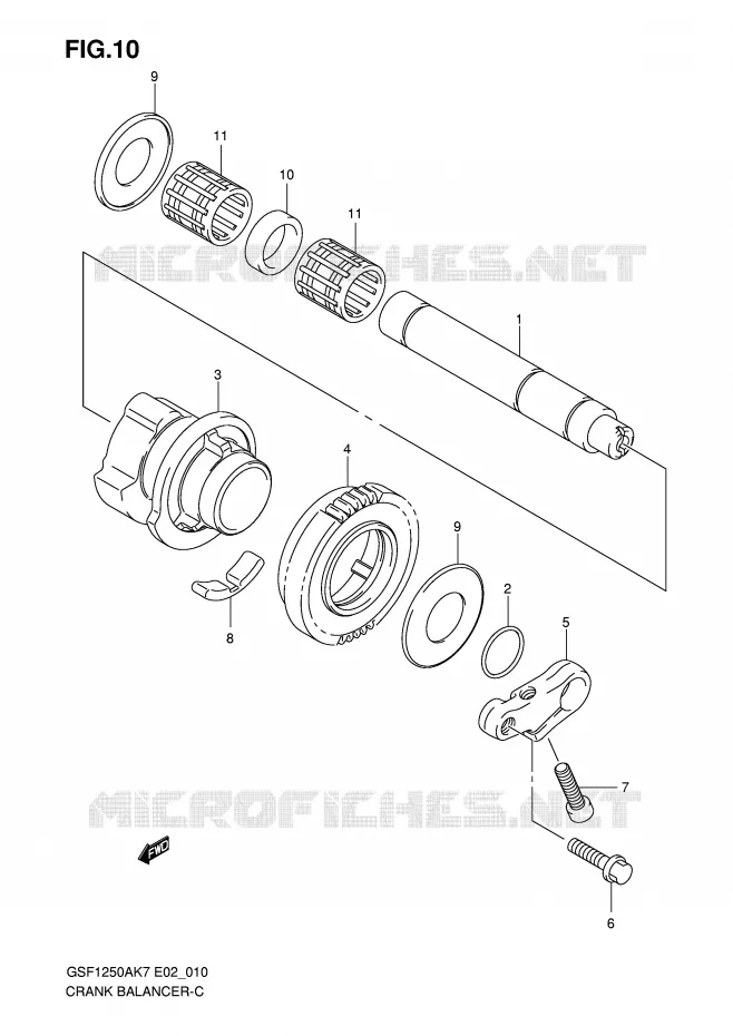 CRANK BALANCER Suzuki MOTO 1250 BANDIT-N 2007  GSF1250K7(E2)