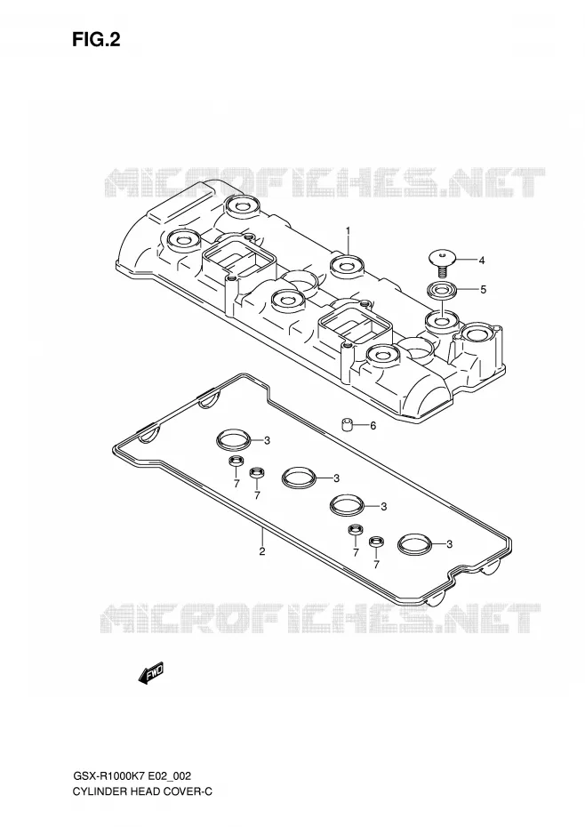 CYLINDER HEAD COVER Suzuki MOTO 1000 GSX-R 2008  GSX-R1000U2K8(E2)