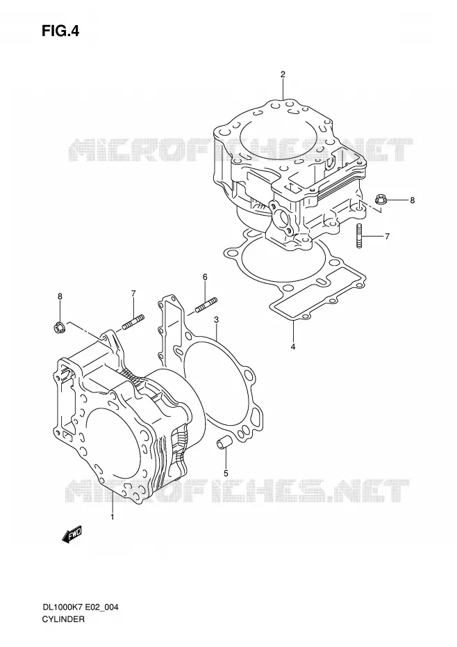 CYLINDER Suzuki MOTO 1000 V-STROM 2010  DL1000L0(P37)