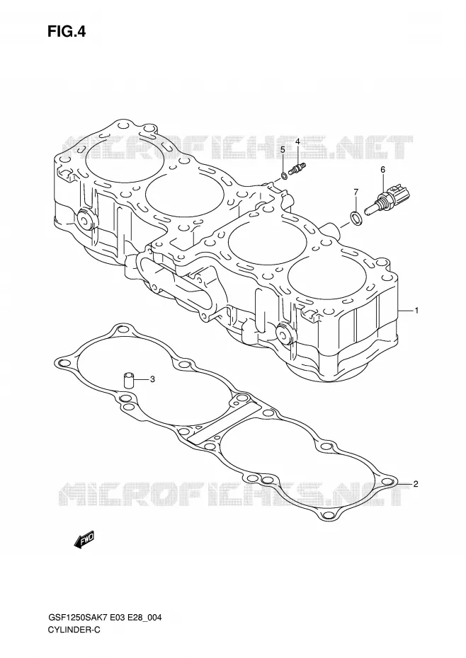 CYLINDER Suzuki MOTO 1250 BANDIT-S 2009  GSF1250SK9(E3/E28)