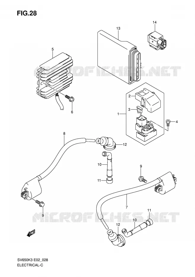 ELECTRICAL (MODEL K3/K4/K5/K6) Suzuki MOTO 650 SV-S 2003  SV650SUK3(E2)