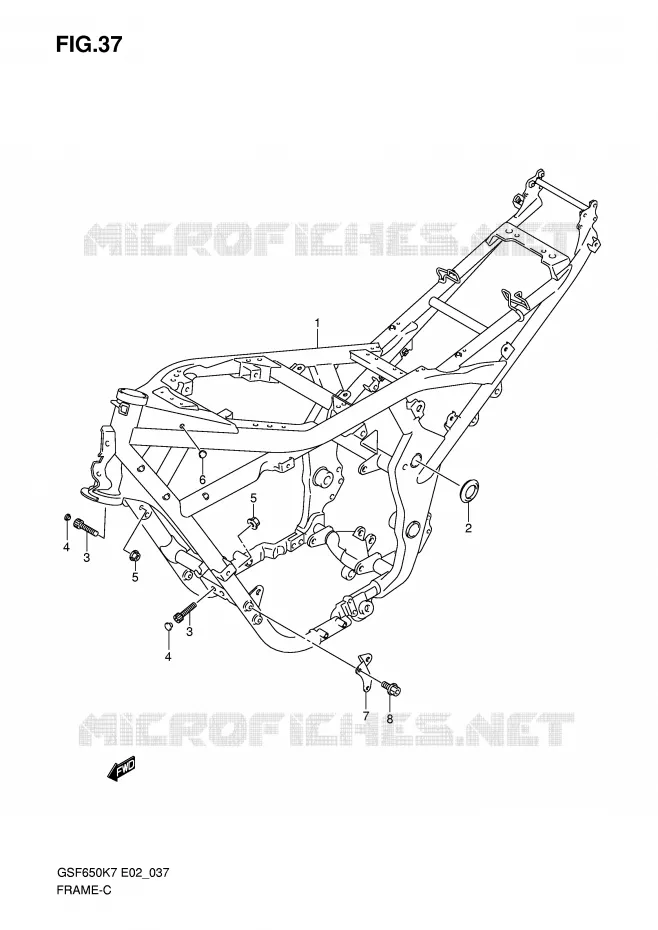 FRAME Suzuki MOTO 650 BANDIT 2007  GSF650AK7(E19)