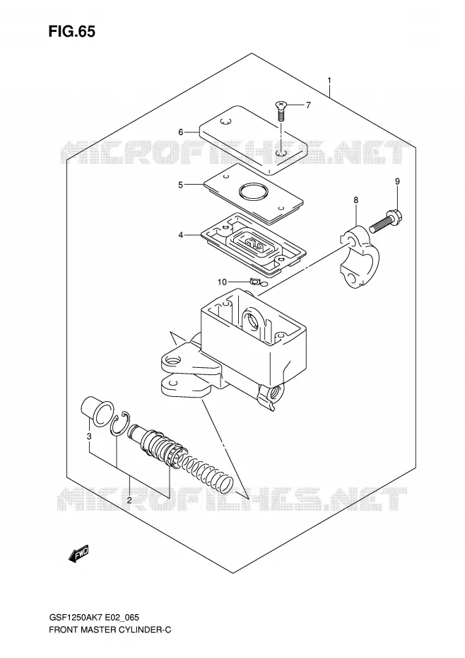 FRONT MASTER CYLINDER (SEE NOTE) Suzuki MOTO 1250 BANDIT-S 2007  GSF1250SK7(E2)