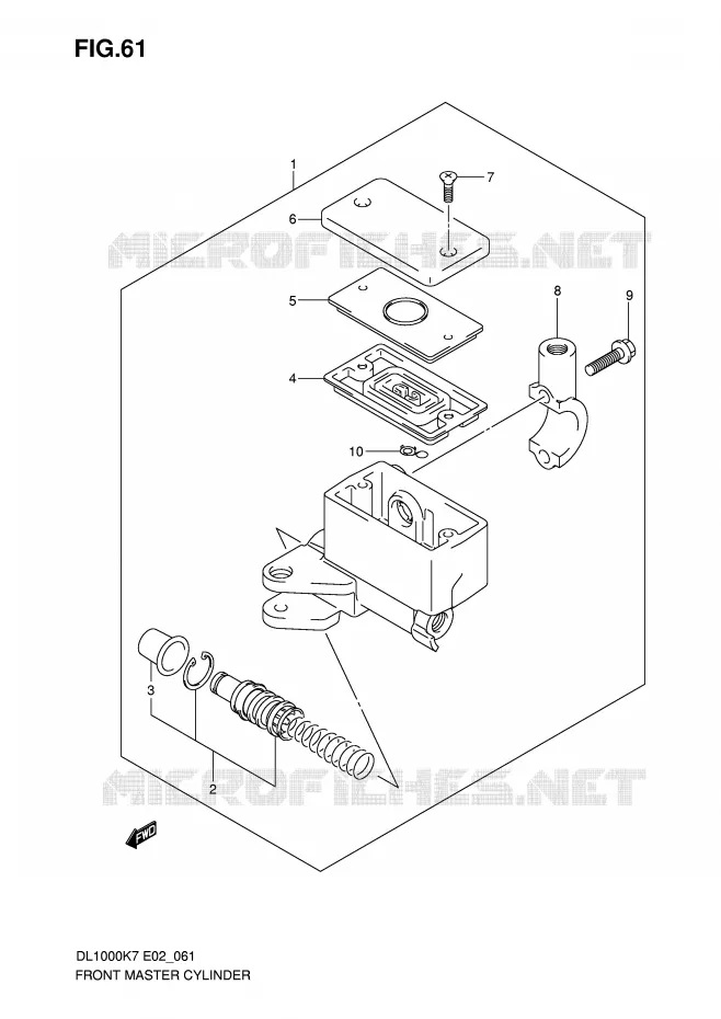 FRONT MASTER CYLINDER Suzuki MOTO 1000 V-STROM 2008  DL1000K8(E2)