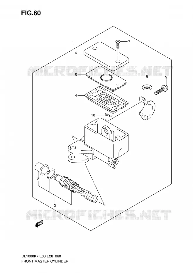 FRONT MASTER CYLINDER Suzuki MOTO 1000 V-STROM 2010  DL1000L0(E3/E28)