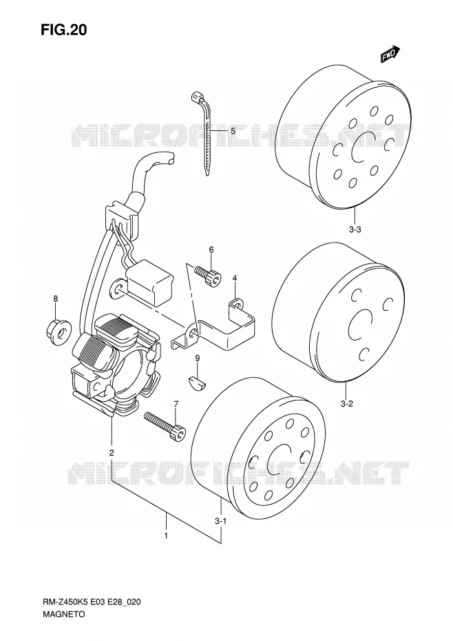 IGNITION Suzuki MOTO 450 RM-Z 2006  RM-Z450K6(E3/E28)