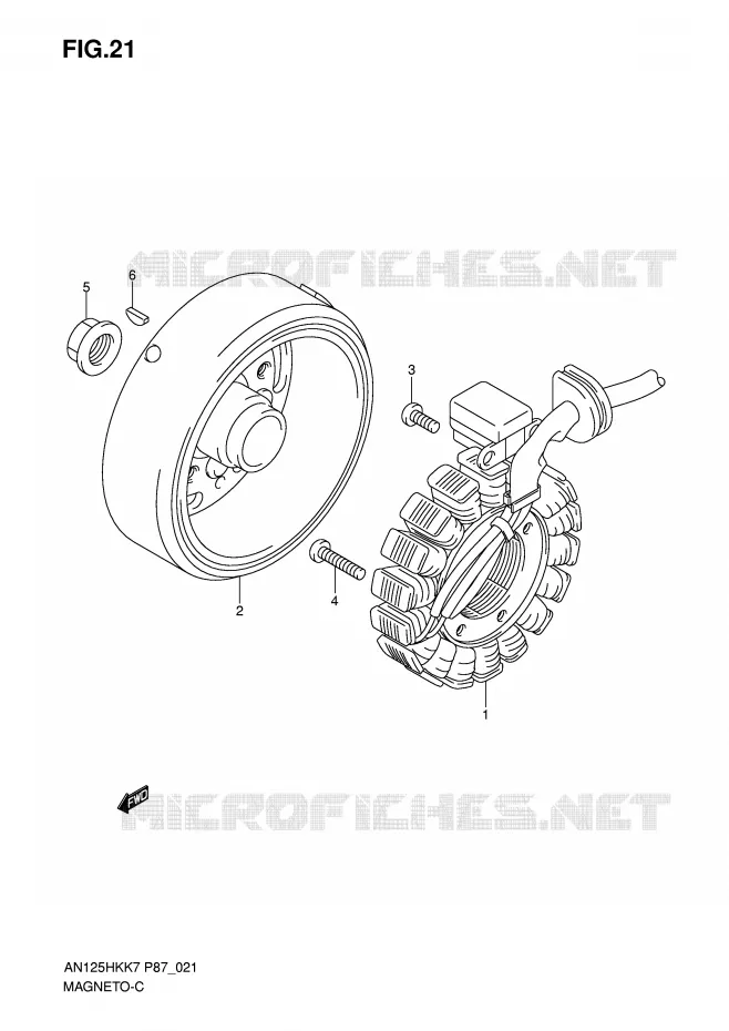 IGNITION Suzuki SCOOTER 125 BURGMAN 2007  AN125HKK7(P87)