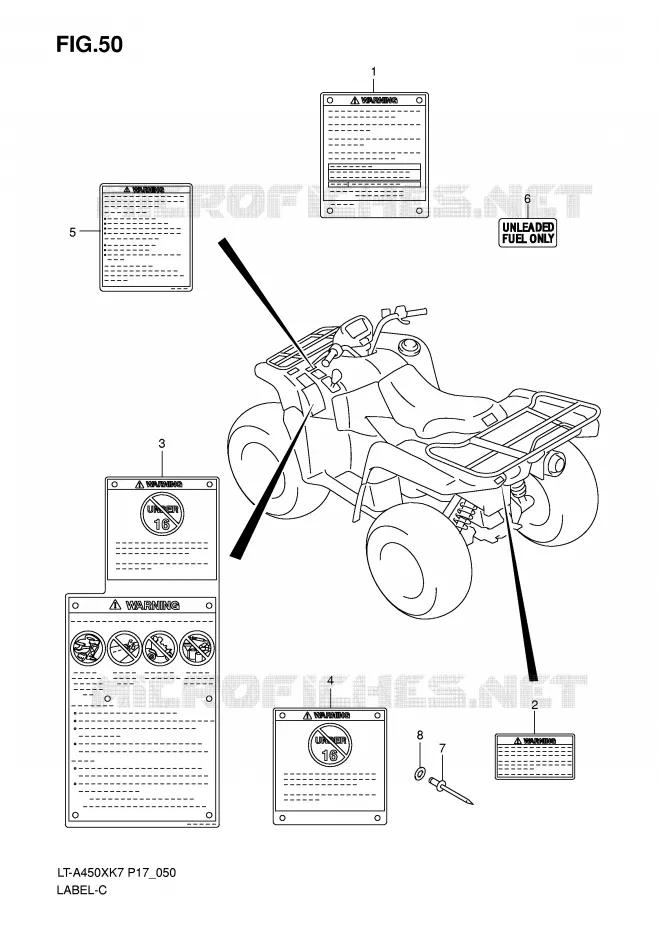 LABEL Suzuki QUAD 450 KINGQUAD 2009  LT-A450XK9(P17)