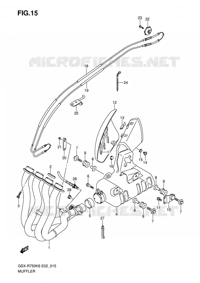 MUFFLER Suzuki MOTO 750 GSX-R 2006  GSX-R750K6(E2)
