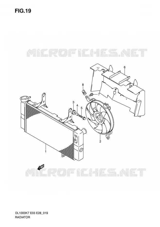 RADIATOR Suzuki MOTO 1000 V-STROM 2010  DL1000L0(E3/E28)