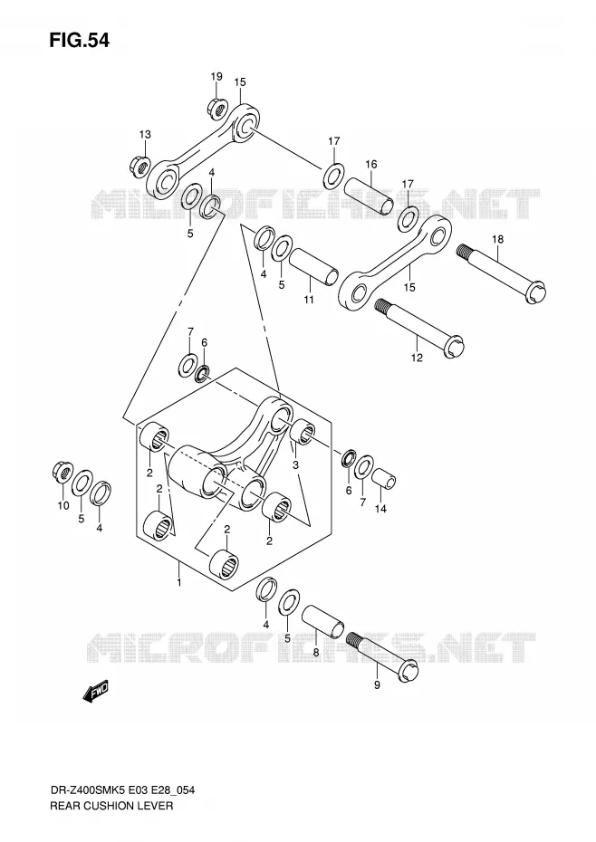 SHOCK ABSORBER LINKAGE Suzuki MOTO 400 DR-Z 2007  DR-Z400SMK7(E3/E28)