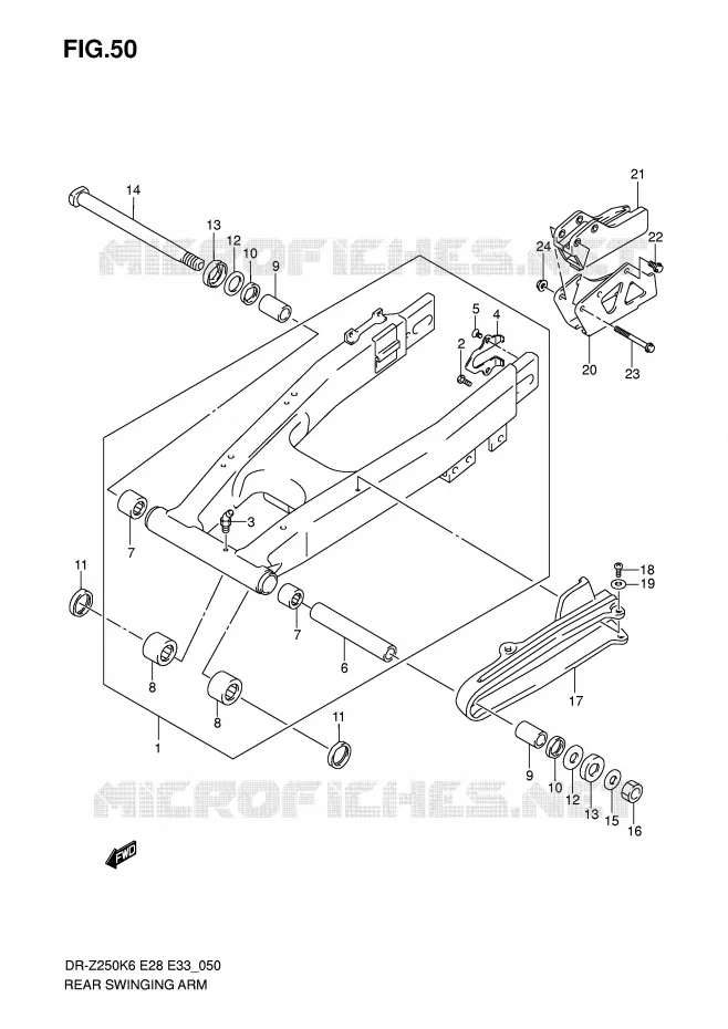 SWINGARM Suzuki MOTO 250 DR-Z 2006  DR-Z250K6(E28/E33)