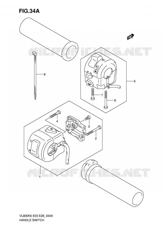 SWITCHES (MODEL K7/K8/K9/L0) Suzuki MOTO 800 INTRUDER 2009  VL800CK9(E3/E28)