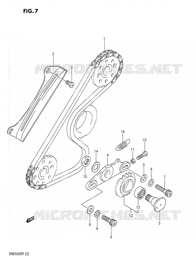 BALANCER CHAIN Suzuki MOTO 650 DR 1990  DR650RUL(E2)