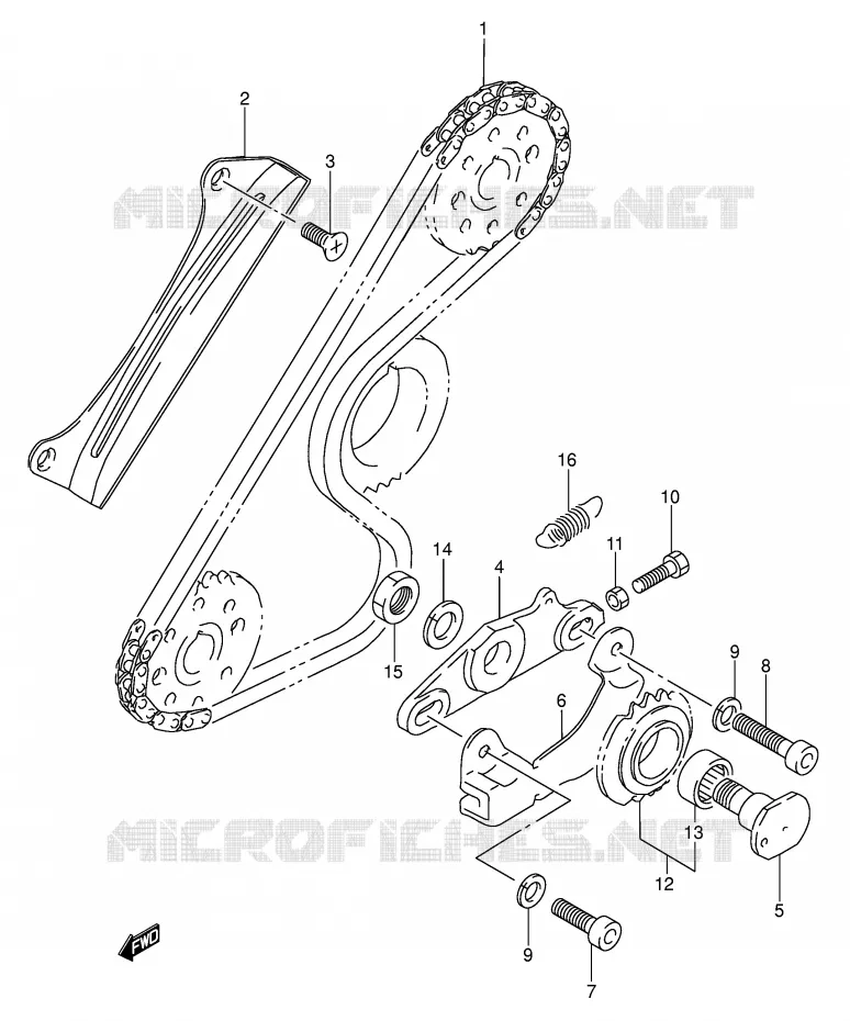 BALANCER CHAIN Suzuki MOTO 650 DR 1992  DR650SEUN(E4)