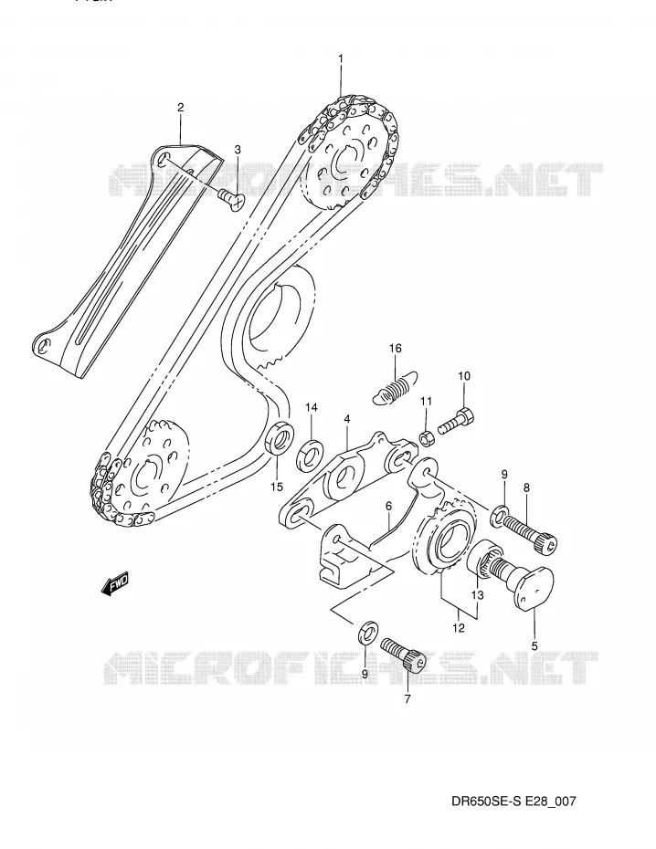 BALANCER CHAIN Suzuki MOTO 650 DR 1994  DR650SER(E28)