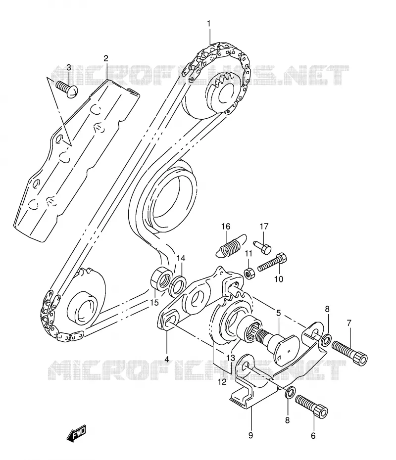 BALANCER CHAIN Suzuki MOTO 800 DR 1992  DR800SUN(E4)