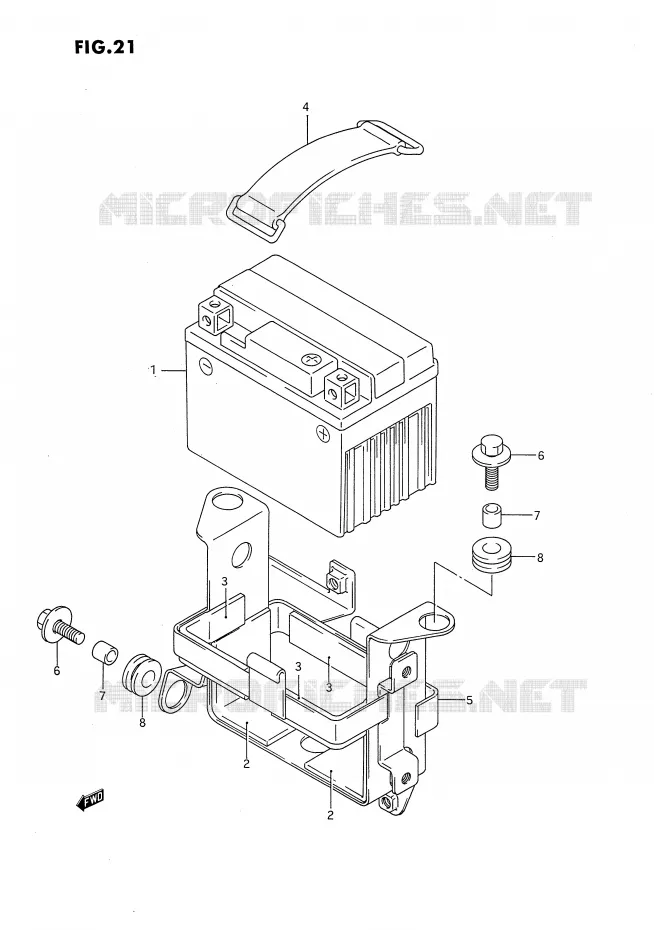 BATTERY Suzuki MOTO 650 DR 1993  DR650RUP(E4)