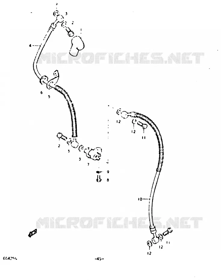 BRAKE HOSE Suzuki MOTO 425 GS 1992  GS425N(N)