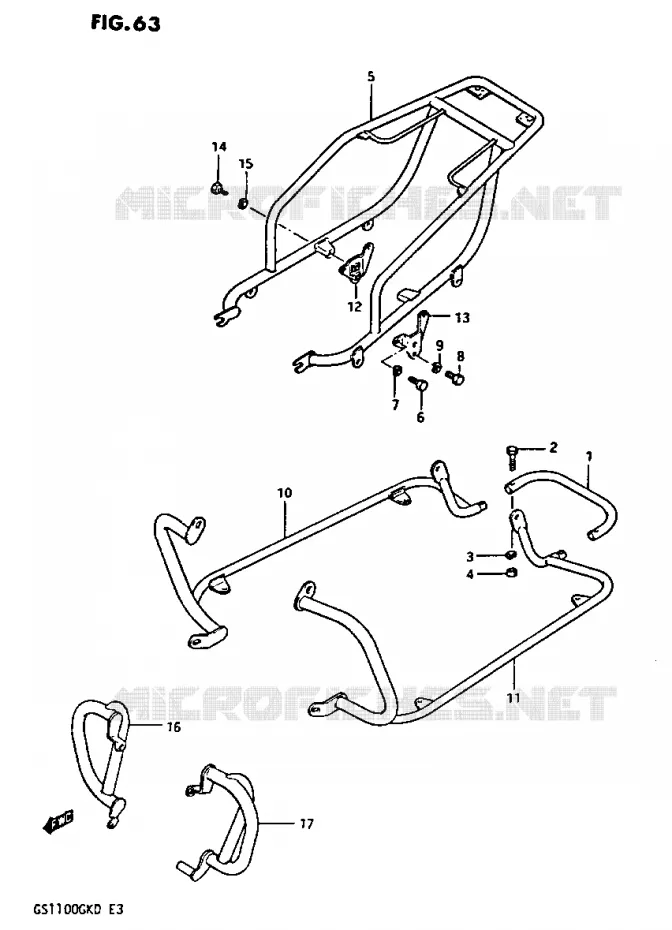 BUMPER Suzuki MOTO 1100 GS-G 1983  GS1100GKD(Z/2/D)