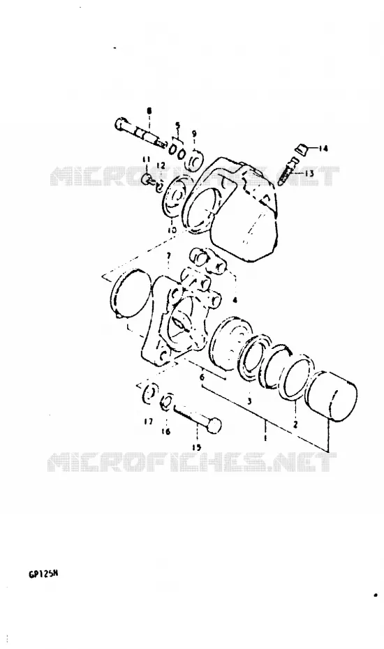 CALIPERS (GP125C, GP125N) Suzuki MOTO 125 GP 1992  GP125UN(C/N)