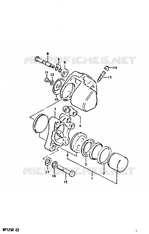 CALIPERS (GP125X/D) Suzuki MOTO 125 GP 1983  GP125D(X/D)