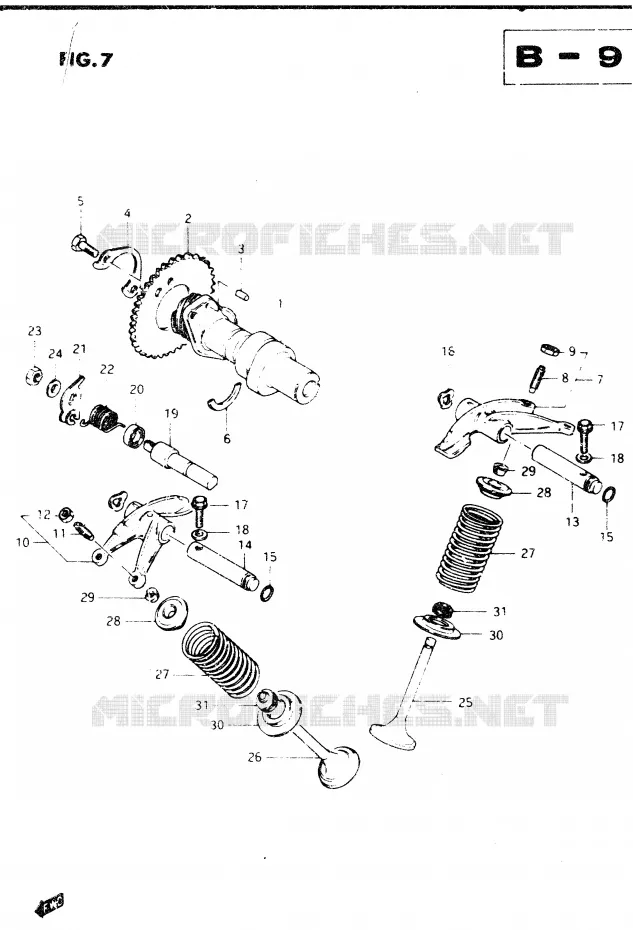 CAM SHAFT - VALVE Suzuki MOTO 250 DR 1982  DR250SZ/D(E1)