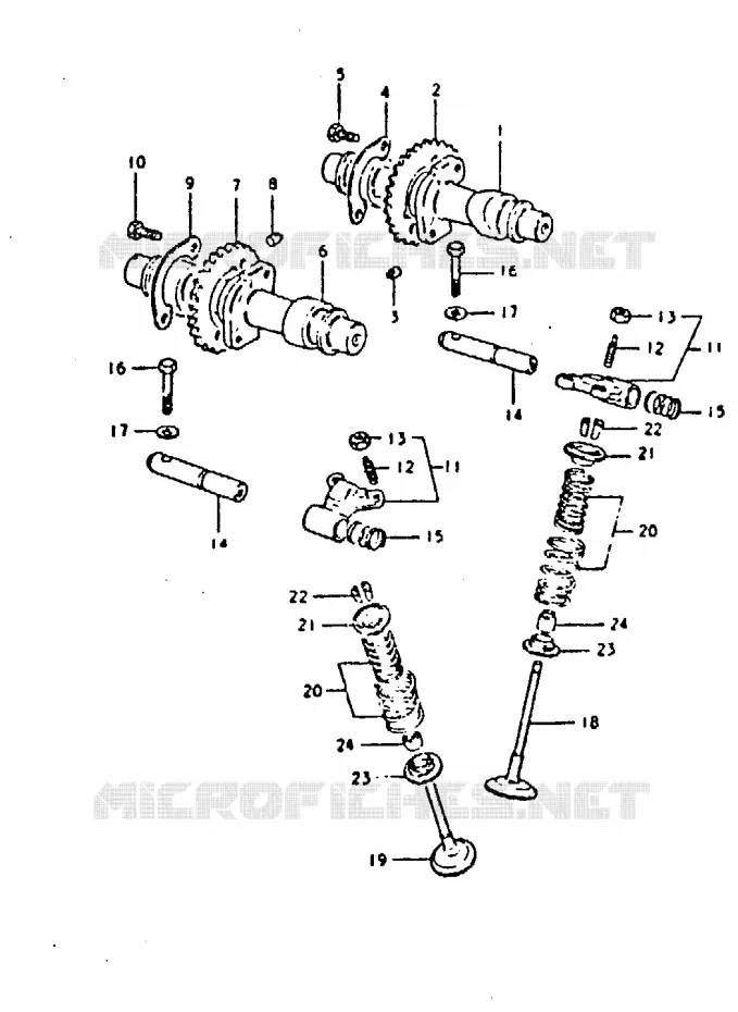 CAM SHAFT - VALVE Suzuki MOTO 250 GS 1996  GS250TT(T/X)