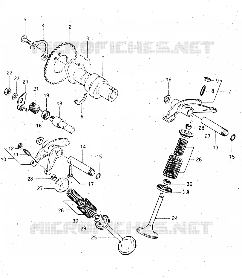CAM SHAFT - VALVE Suzuki MOTO 500 DR 1984  DR500SE(E1)