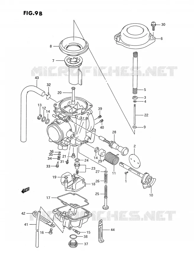 CARBURETOR (DR350SUP/SR E39) Suzuki MOTO 350 DR 1993  DR350SP/SHP(E2)