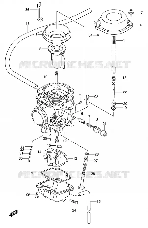 CARBURETOR (DR650RSEUR/RSEUS E22) Suzuki MOTO 650 DR 1992  DR650SEUN(E4)