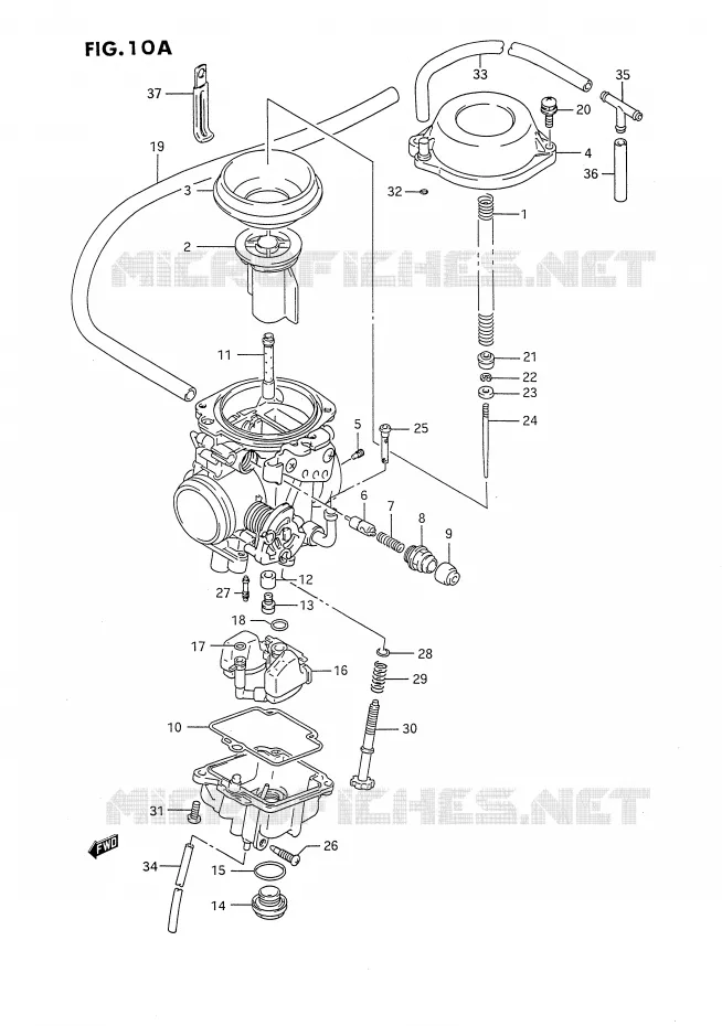 CARBURETOR (E18) Suzuki MOTO 650 DR 1993  DR650RP(E4)