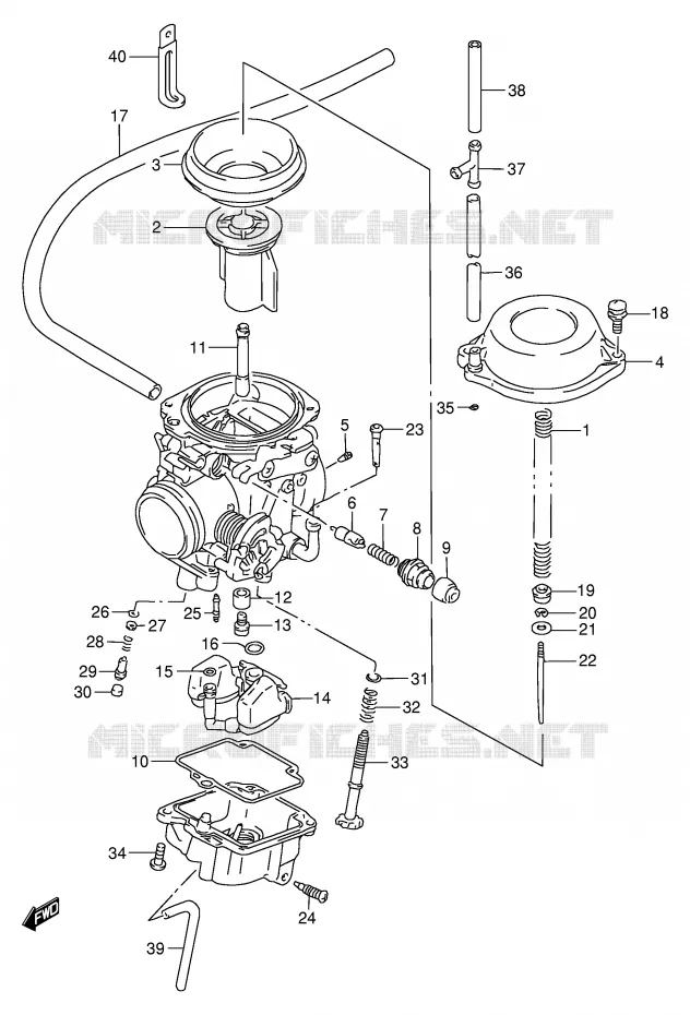 CARBURETOR (E18) Suzuki MOTO 650 DR 1995  DR650RES(E2)