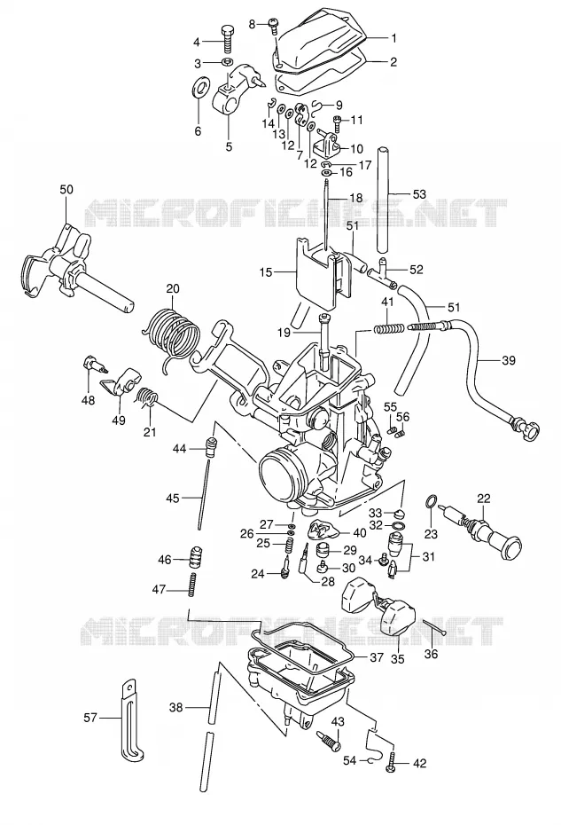 CARBURETOR (MODEL L/M/N/P) Suzuki MOTO 350 DR 1993  DR350P(E1)