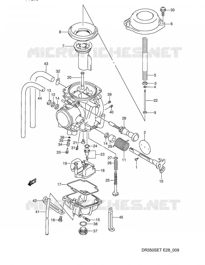 CARBURETOR (MODEL L/M) Suzuki MOTO 350 DR 1994  DR350SER(E28)