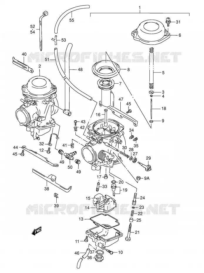 CARBURETOR (MODEL M/N) Suzuki MOTO 800 DR 1992  DR800SUN(E4)