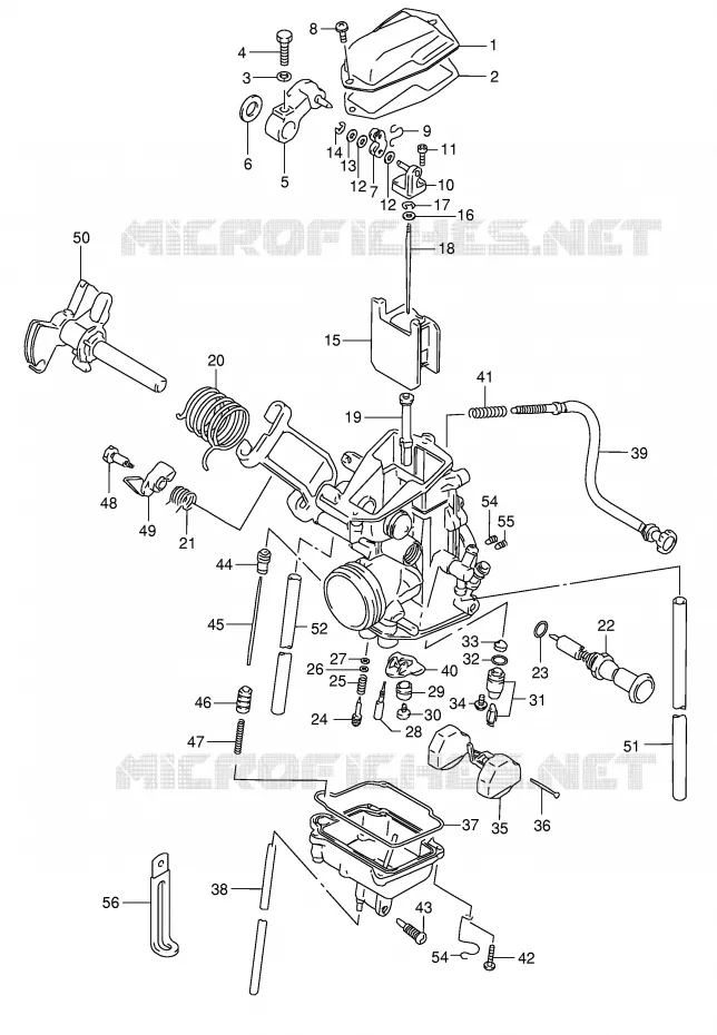 CARBURETOR (MODEL R/S/T) Suzuki MOTO 350 DR 1995  DR350S(E1)