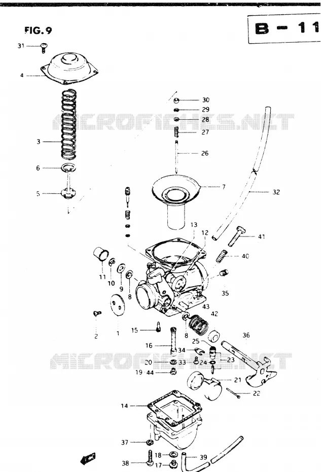 CARBURETOR Suzuki MOTO 250 DR 1982  DR250SZ/D(E1)