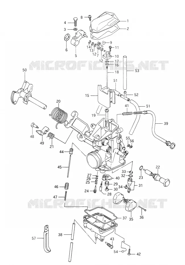 CARBURETOR Suzuki MOTO 350 DR 1993  DR350P(E28)