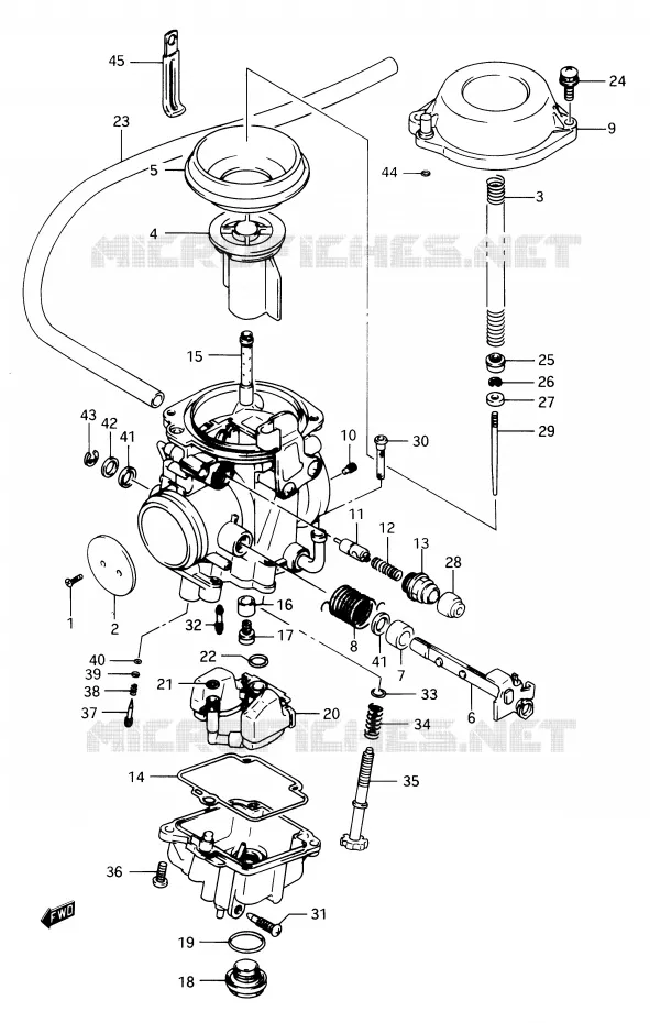 CARBURETOR Suzuki MOTO 650 DR 1990  DR650RSUL(E2)