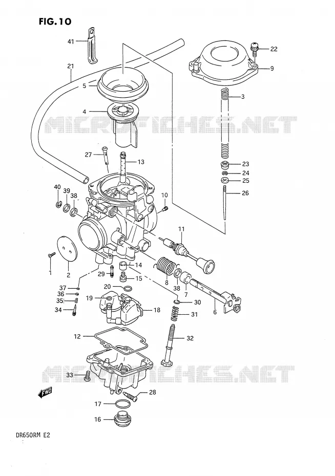 CARBURETOR Suzuki MOTO 650 DR 1991  DR650RM(E2)