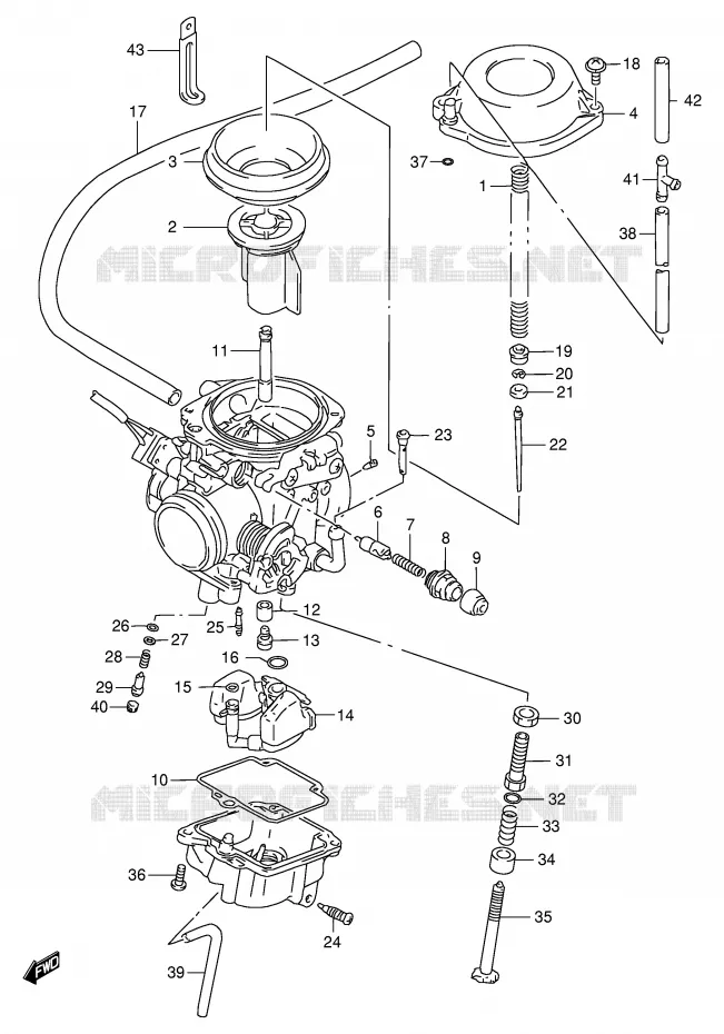 CARBURETOR Suzuki MOTO 650 DR 1999  DR650SEUX(E4)