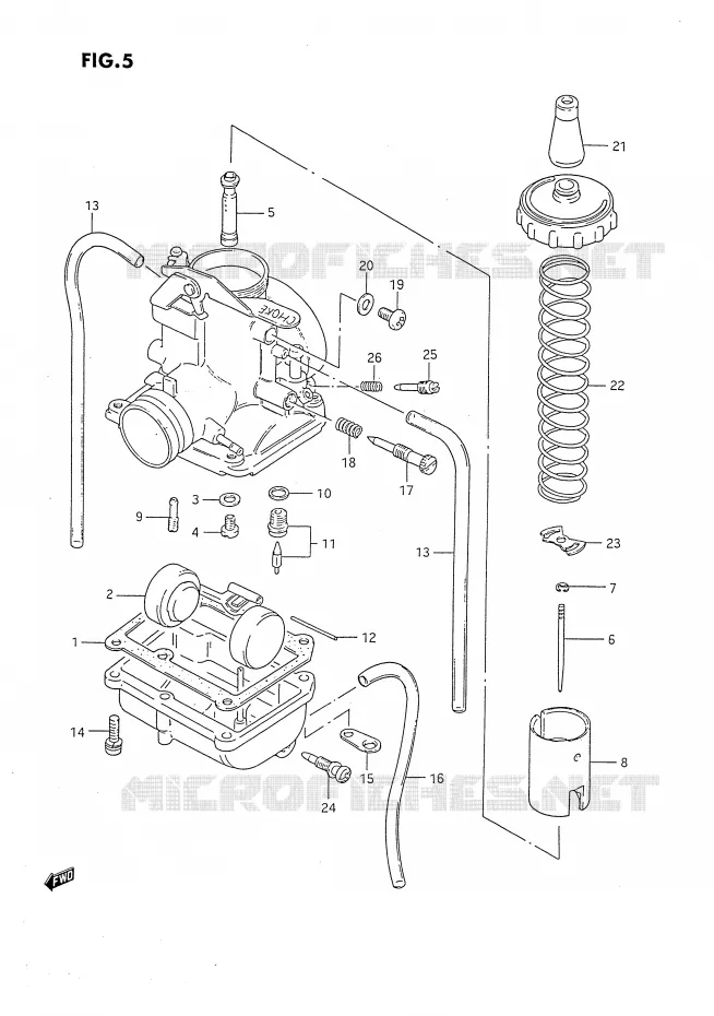 CARBURETOR Suzuki MOTO 80 DS 1992  DS80N(E24)