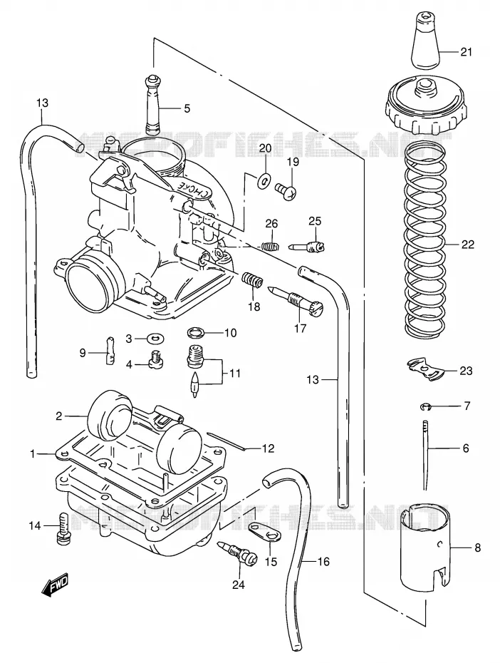 CARBURETOR Suzuki MOTO 80 DS 2000  DS80Y(E3/E28)