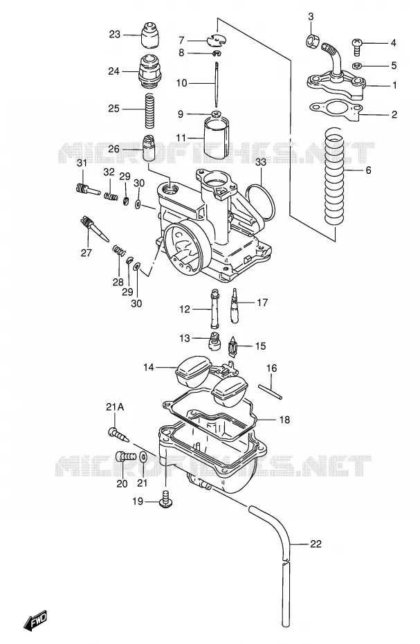 CARBURETOR Suzuki SCOOTER 100 FB 1994  FB100R(E71)